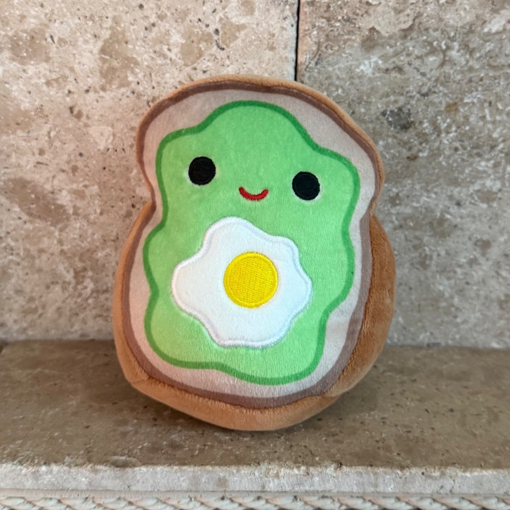Squishmallows Sinclair Avocado Toast 5" Plush Kellytoy Food Squad Brown Green